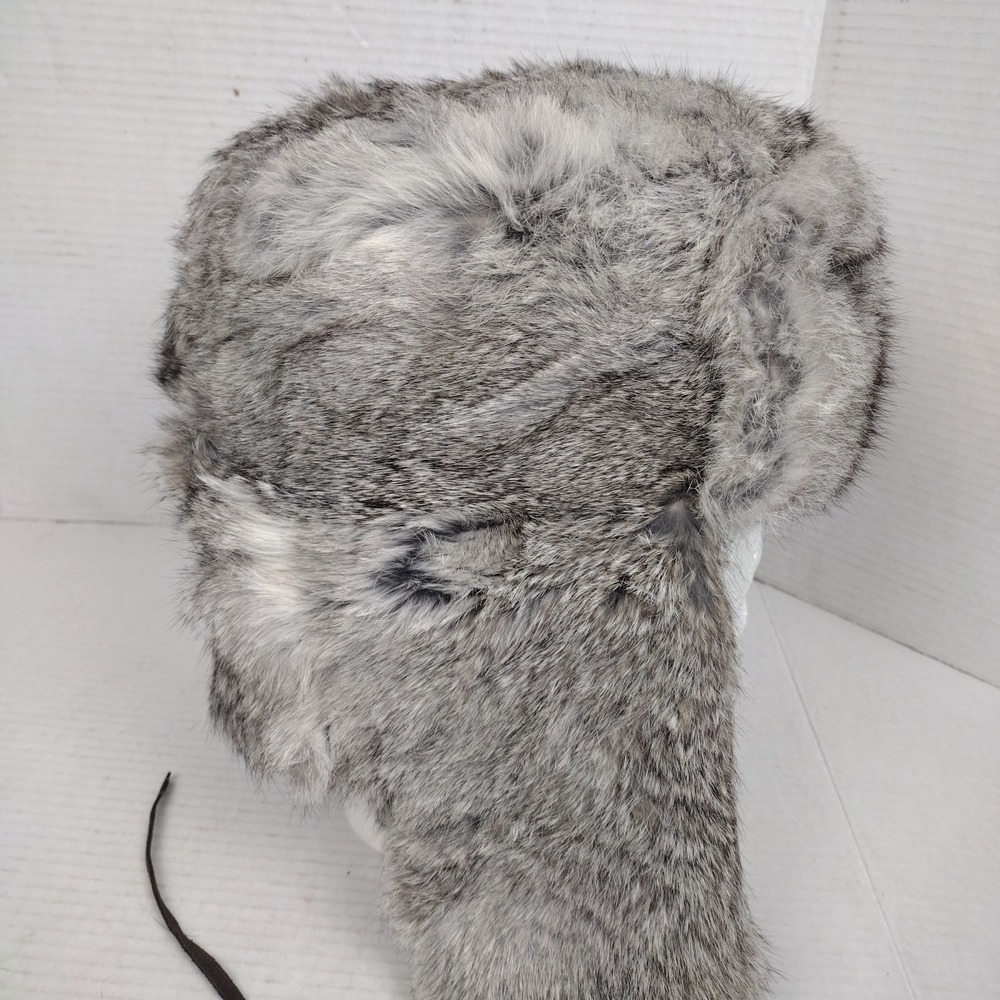 Mad Bomber Rabbit Fur Hat Russian Winter Hat With Eat Flaps Size Large EUC - Picture 9 of 13
